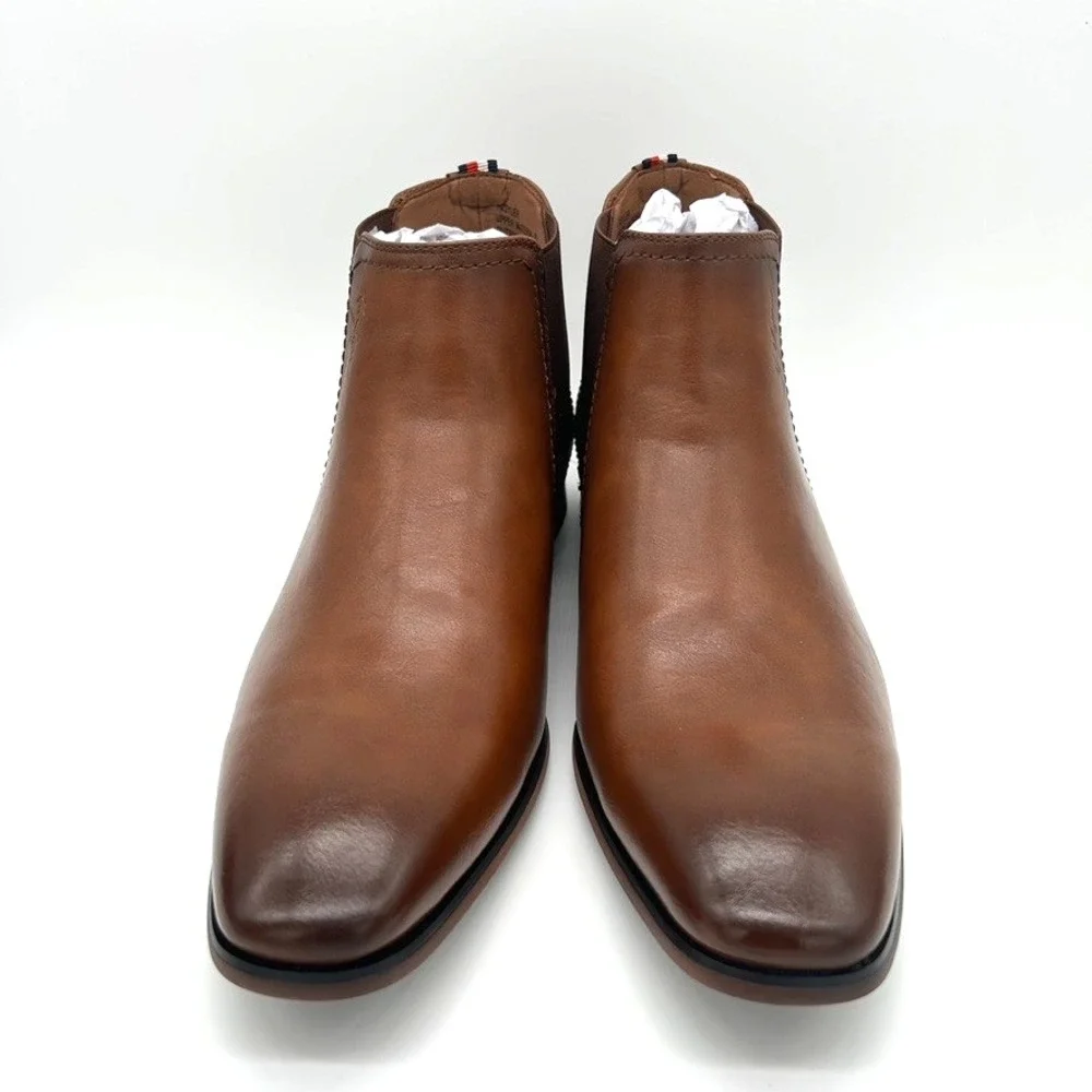 Tommy Hilfiger Boot Men's Size 9M  Dark Natural  Syler Slip On‎ Dress Chelsea-